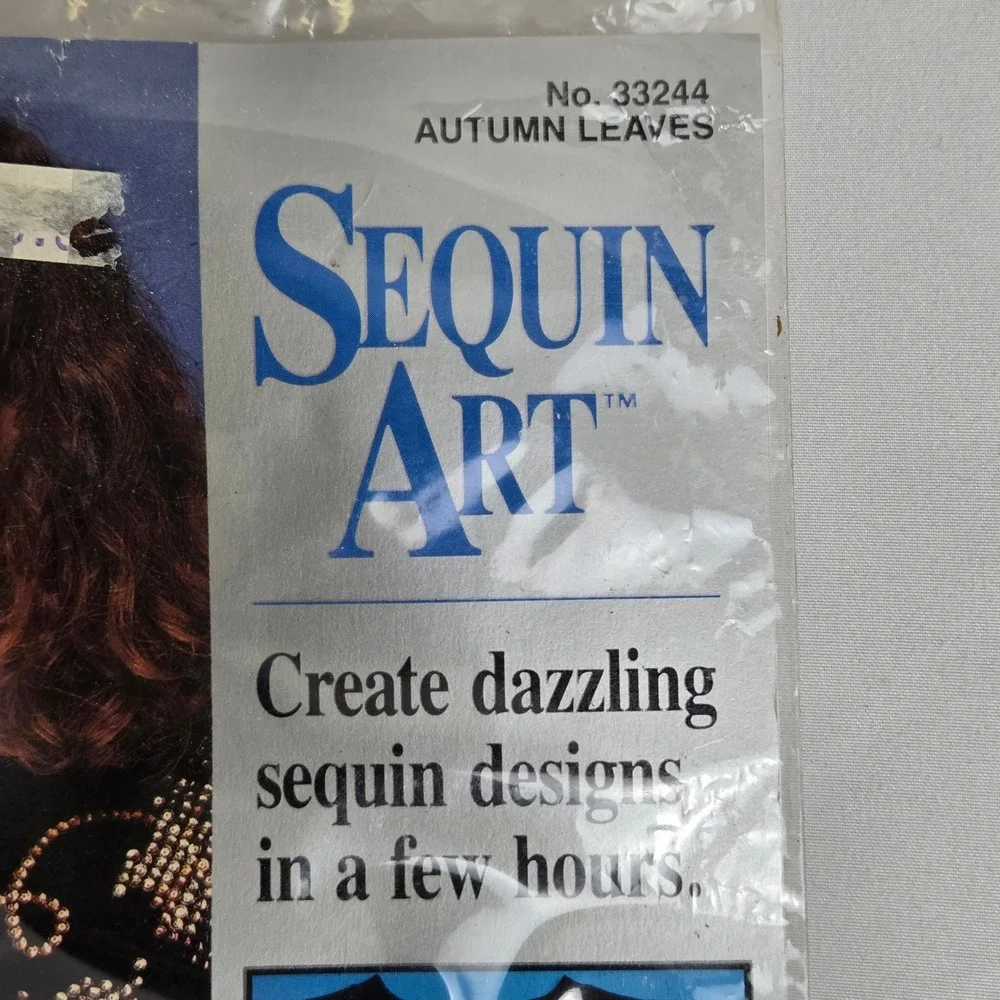 Distlefink Designs Inc. Sequin Art Kit Autumn Leaves 33244 New Sealed Vintage
